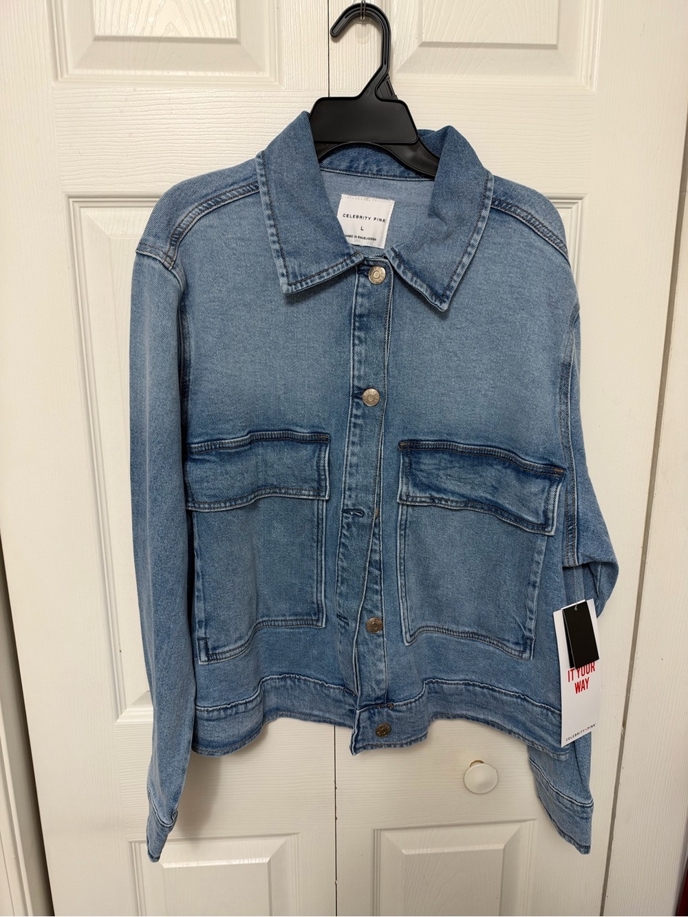 Celebrity Pink Denim Jacket – Size Large – NWT